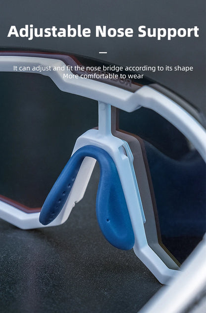 ROCKBROS Cycling Glasses — Photochromic & Polarized Bike Sunglasses for MTB, Road & Outdoor Sports