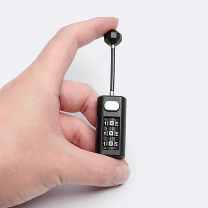 3-Digit Resettable Combination Mini Padlock – Luggage, Backpack, Zipper & Cabinet Security Lock for Travel & Dorm Use
