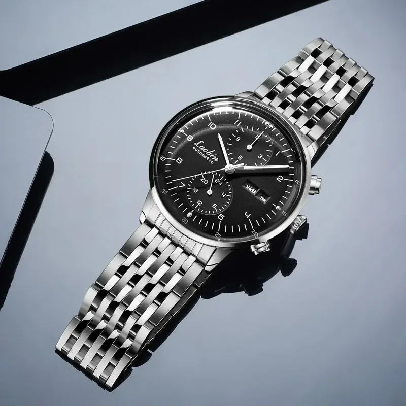 Men’s Fashion Mechanical Watch — 2023 Business Automatic Stainless Steel Luminous Designer Wristwatch