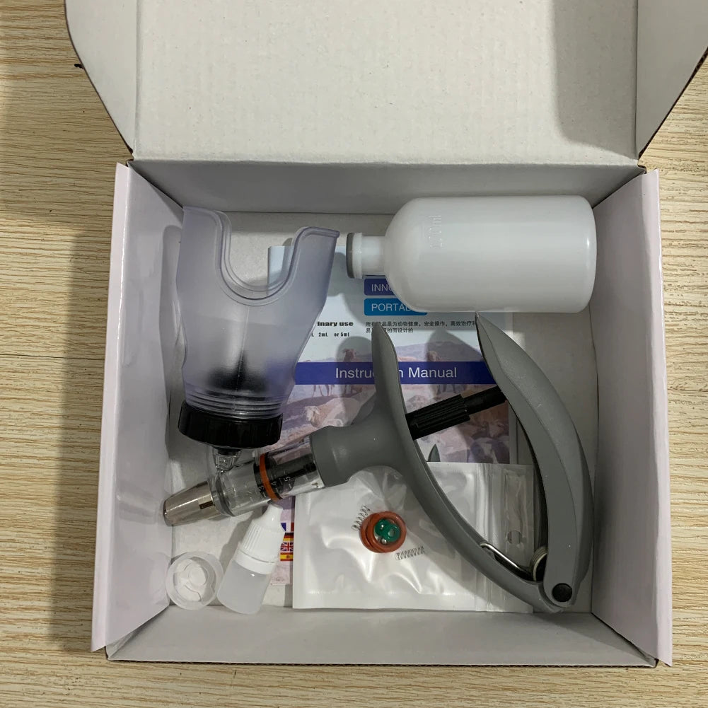 2ml/5ml Poultry Automatic Syringe — Adjustable Continuous Vaccine Injector for Veterinary Use