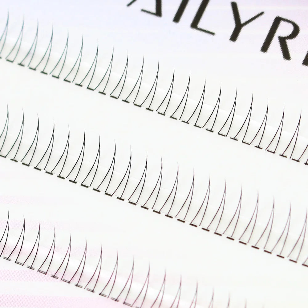 Korean J-Curl V-Shape Black Manga Under Eyelashes — Soft Natural Bottom Lash Clusters (Bunches)