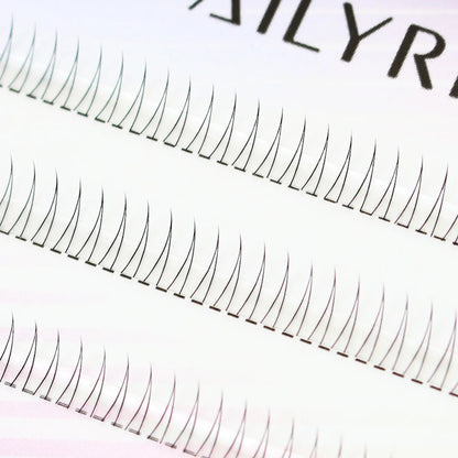 Korean J-Curl V-Shape Black Manga Under Eyelashes — Soft Natural Bottom Lash Clusters (Bunches)