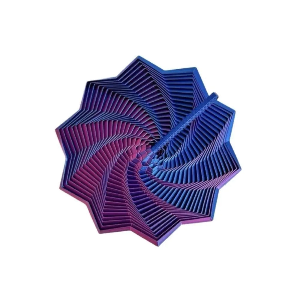 3D Printed Fidget Star - Visual Illusion Spiral Sensory Stress Relief Toy