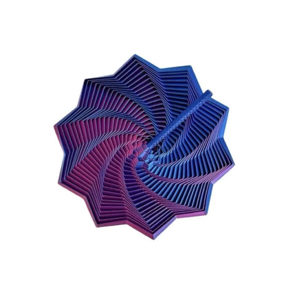 3D Printed Fidget Star - Visual Illusion Spiral Sensory Stress Relief Toy