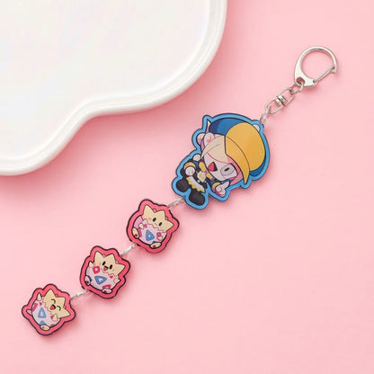 Anime Acrylic Keychain – Cute Cartoon Car Bag Pendant, Creative Gift for Friends & Fans, Fun Keyring Charm