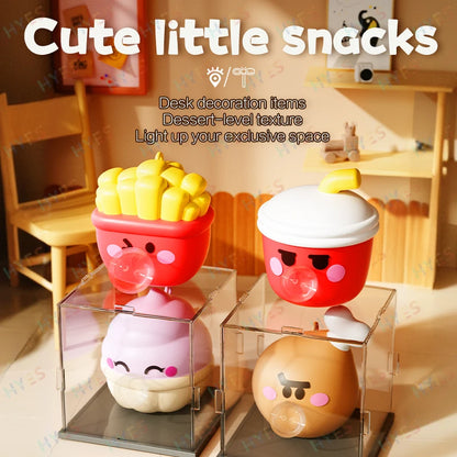 HYES Cartoon Food Pop Bubble Toy – Stress Relief Squeeze Toy for Kids & Adults
