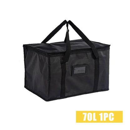 70L Large Capacity Insulated Cooler Bag – Thermal Foil Lunch & Food Storage Tote, Portable Zip Picnic & Camping Bag for Hot & Cold Retention