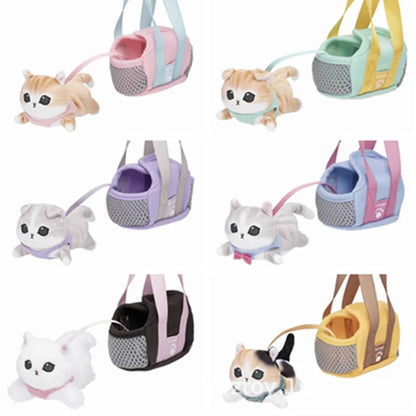 Hot Kawaii Plush Keychain Pendant — Mofusand Shark Cat & Cross-Dressing Hello Kitty/Kuromi Backpack Charm