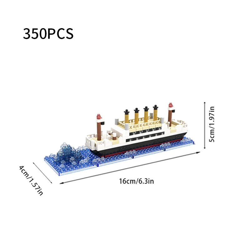 Titanic Building Block Model - Giant Cruise Ship Assembly Puzzle Toy for Kids & Collectors