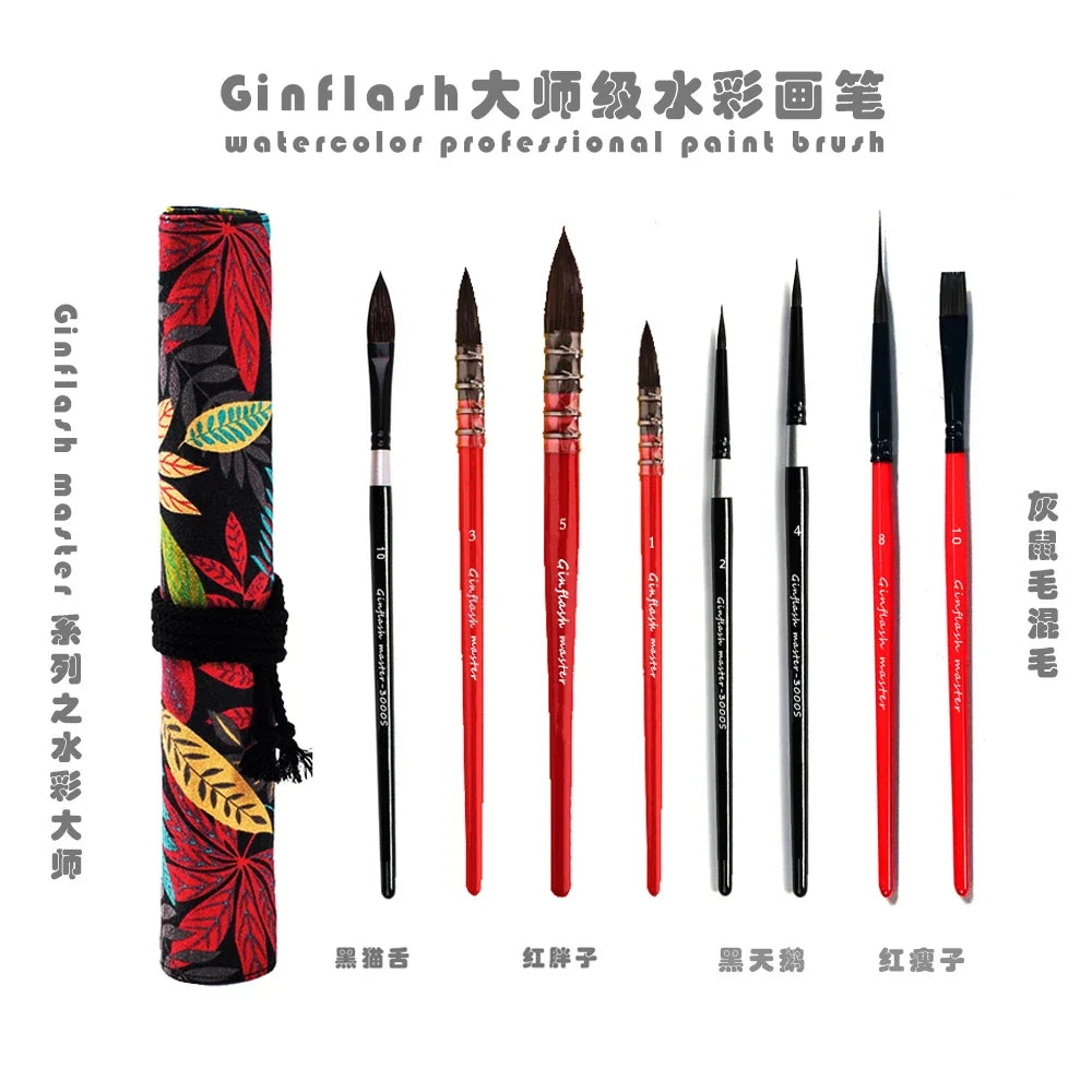 50/90 Color Solid Watercolor Paint Set – Glitter Pigments with Portable Metal Box & Squirrel Hair Brush for Nail Art