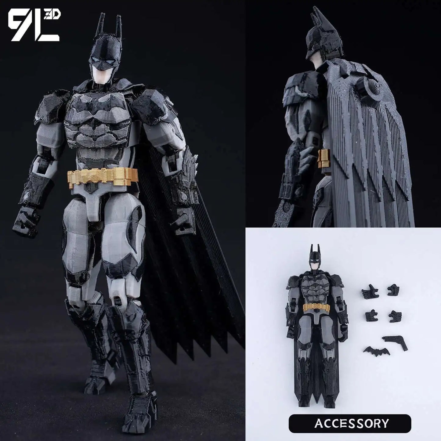 9L3D Lucky13 T13 Action Figures — 3D Printed Deadpool, Wolverine, Batman, Spider-Man & Venom Anime Model Toys, Collectible Gift