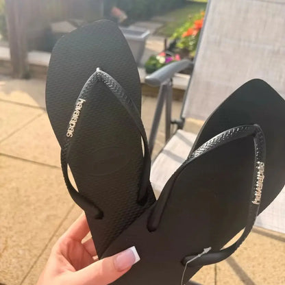 Women’s Summer Rubber Flip Flops - Anti-Slip Comfortable Clip-Toe Slippers