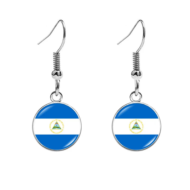 France National Flag Earrings - Multicolor Country Flag Jewelry for Women, Travel Pride & Celebration Gifts