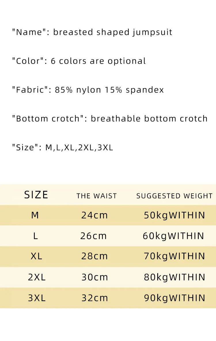 Bodysuit Shapewear – Double Breasted Tummy Control Body Shaper, Postpartum Slimming Waist Trainer & Comfort Corset for Flat Belly