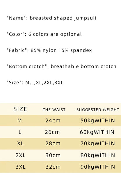 Bodysuit Shapewear – Double Breasted Tummy Control Body Shaper, Postpartum Slimming Waist Trainer & Comfort Corset for Flat Belly