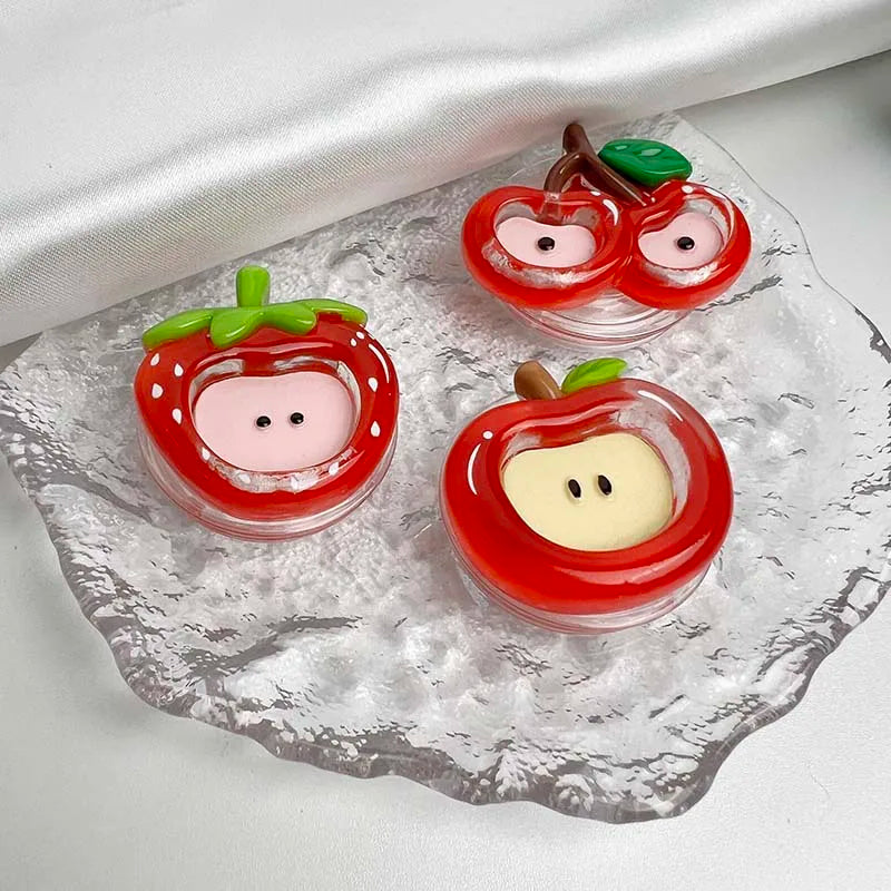 Cute Fruit Phone Holder - Resin Red Apple Foldable Phone Stand & Decorative Socket Grip