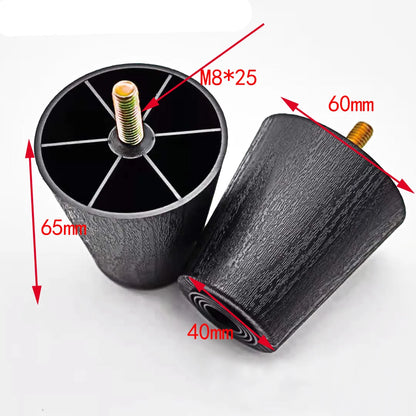 Plastic Furniture Legs Set - Modern Tapered Replacement Legs with M8 Thread for Sofa, Cabinet & TV Stand