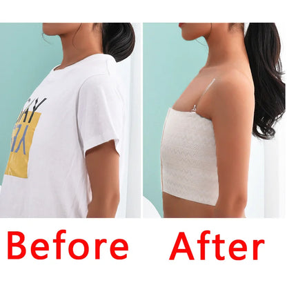 Breast Shaper Binder with Bra Straps – Breathable Transgender Chest Binder Top for Tomboy & Lesbian Style