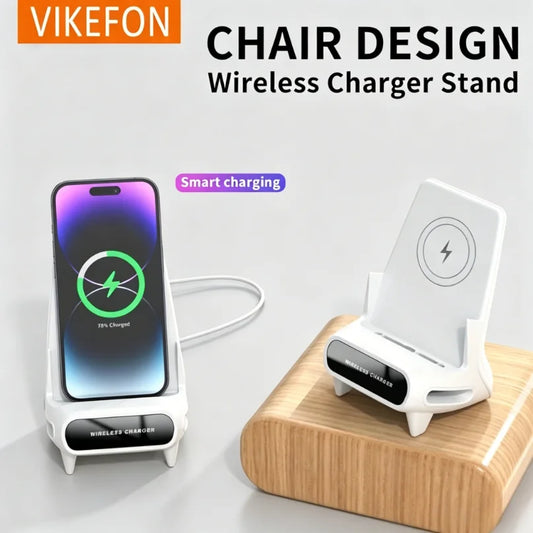 Wireless Charger with Speaker - Desktop Phone Holder Stand for iPhone, Samsung & Xiaomi