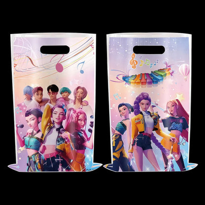 10PCS Demon Hunter’s Delve Kids’ Birthday Candy Bags – Anime Party Supplies