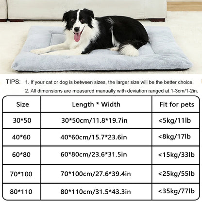 Soft Long Plush Dog & Cat Bed – Cozy Pet House Cushion Basket Sleeping Sofa