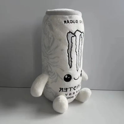 Energy Drink Can Plush Toy - White Zero Sugar Theme Soft Stuffed Doll & Desktop Ornament Gift