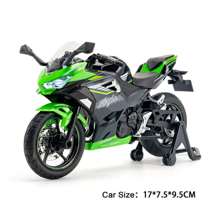 1:12 Kawasaki KX450 Diecast Motorcycle Model - Alloy Toy Bike with Shock Absorption Rubber Tires Gift for Kids & Collectors