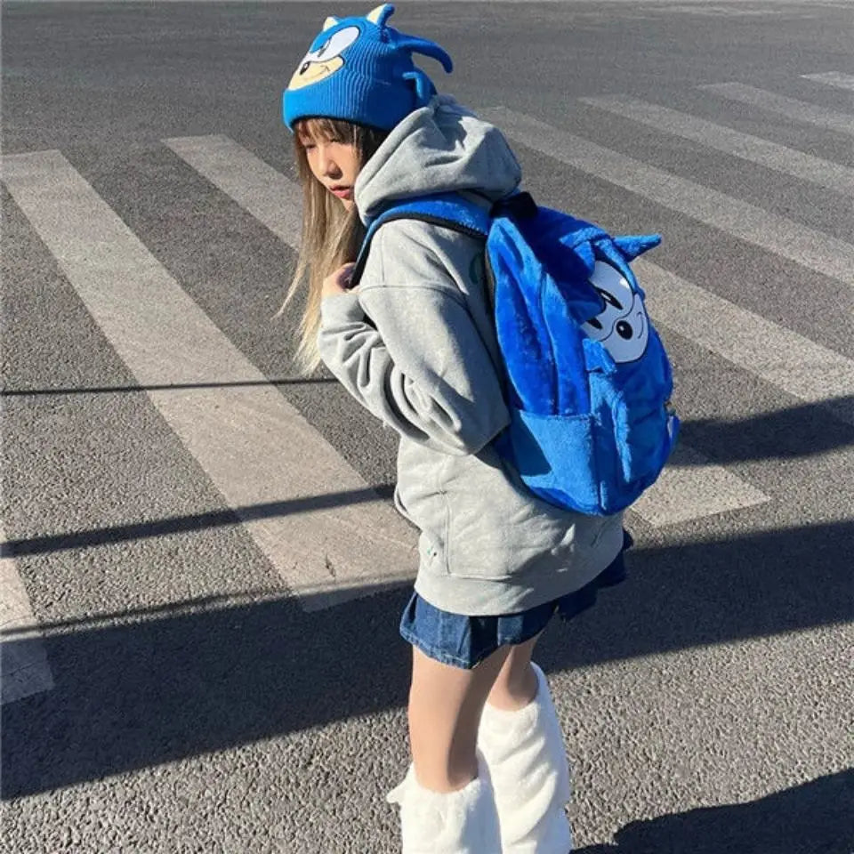 Pokemon Cartoon Plush Backpack - Large Capacity Student School Bag for Boys & Girls Kids