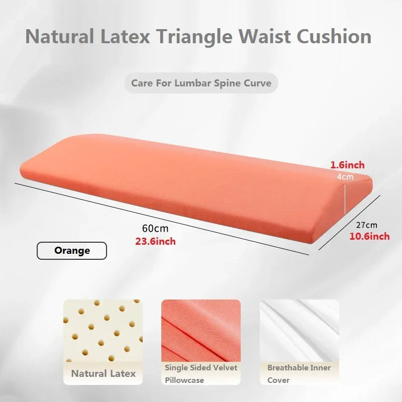 JFLEGAL Thailand Natural Latex Lumbar Pillow – Maternity Pillow for Pregnant Women, Side Sleep Support & Cervical Care