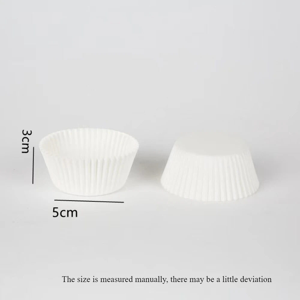 100 Count Food Grade Non-Stick Baking Cups, Greaseproof Cupcake Liners for Desserts & Microwave Use