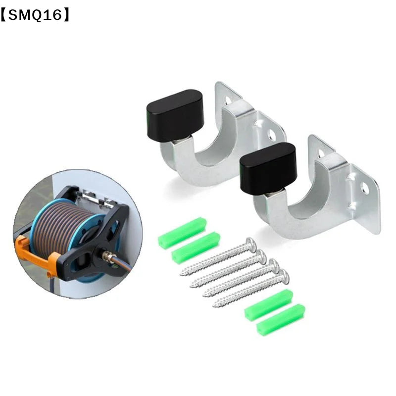 Galvanized Garden Hose Holder - Wall-Mount Hose Reel Hanger for Space-Saving Outdoor Yard Storage