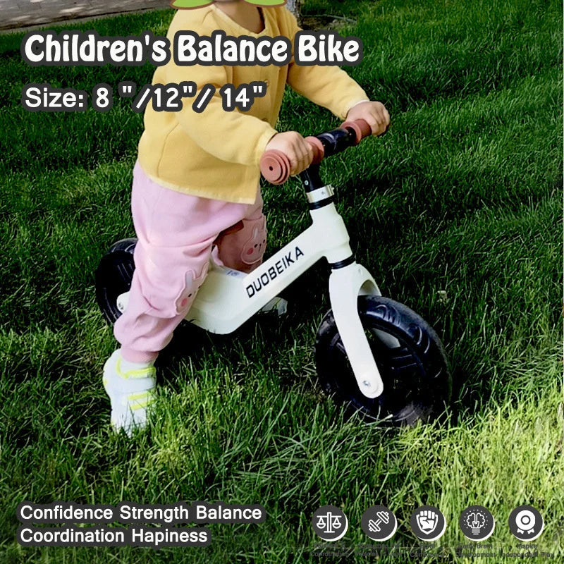 Outdoor Children’s Balance Bike – No Pedal Baby Sports Training Walker with Inflatable Tires, Best Gift for Kids