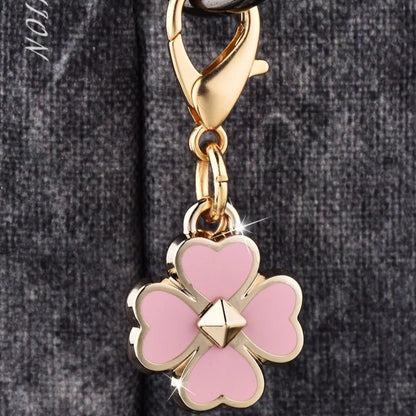 Fashion Bear Cherry Flower Keychain – Metal Y2K Letter C Bag Pendant & Car Key Ring Jewelry Gift for Women