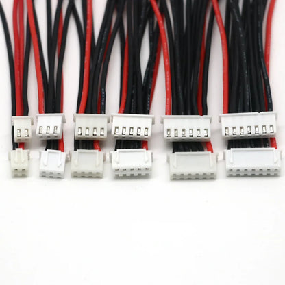 10pcs Lipo Battery Balance Charger Cables – 1S to 8S, IMAX B6 Connector, 30/20/15/10cm Single Head Wire