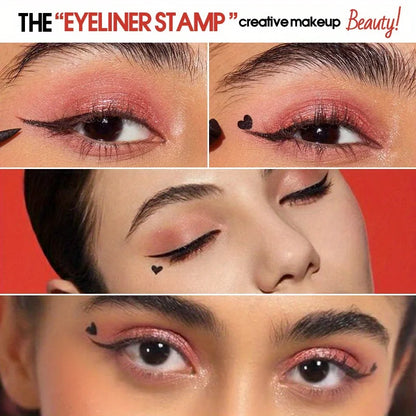 Star Liquid Eyeliner 2-in-1 — Black Moon Stamp Pencil, Waterproof Long-Lasting Easy-Apply Eye Makeup