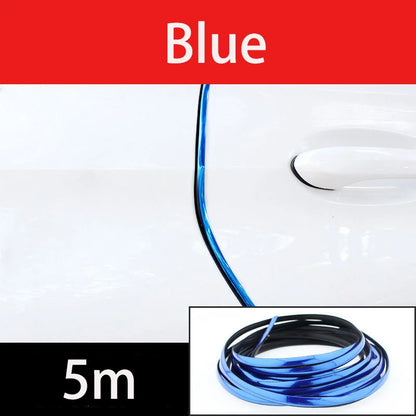 Chrome Car Door Edge Protector Strip - Rubber Soundproof Seal Trim for Noise Reduction, Scratch Protection & Auto Door Insulation