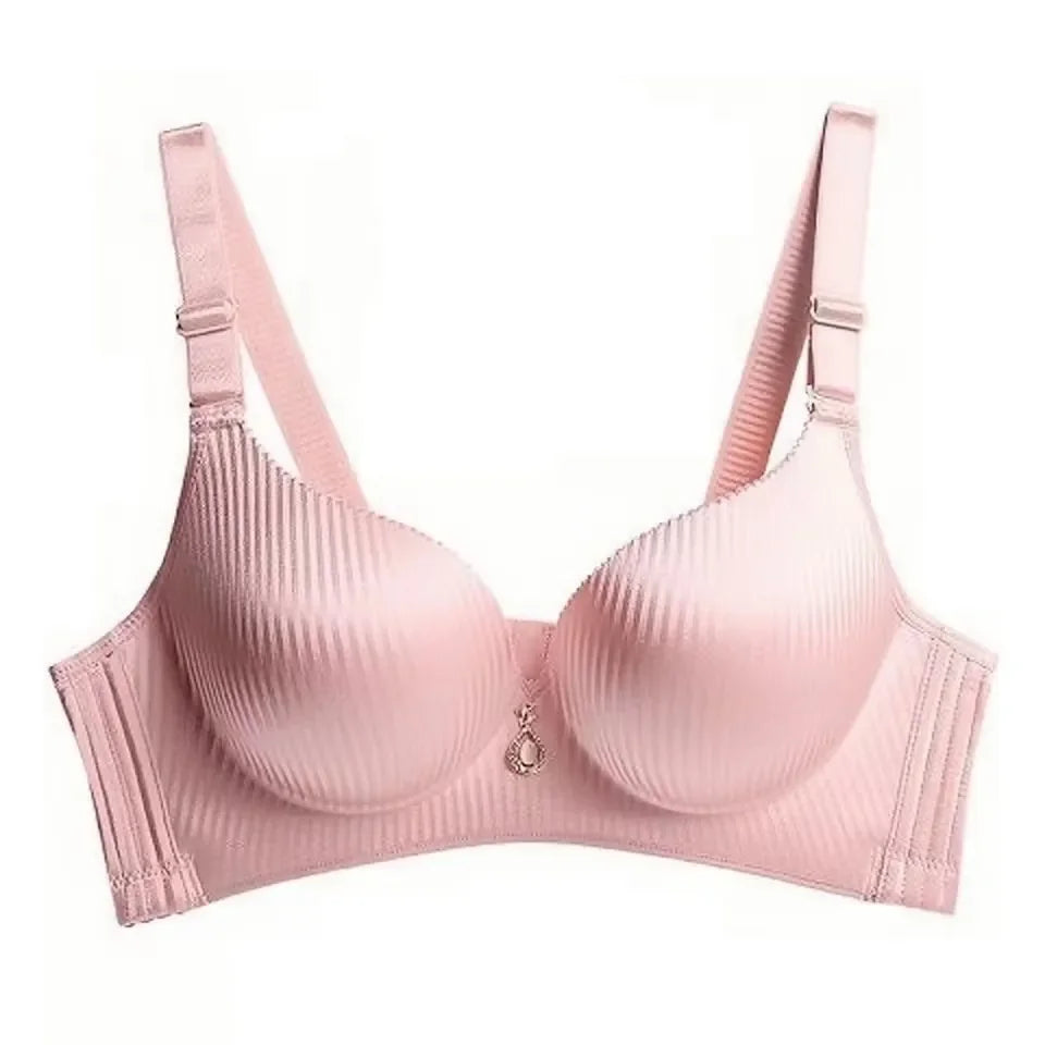 Women's 8CM Wireless Push-Up Bra - Side-Smoothing Seamless Lift Bra for AA, A & B Cups