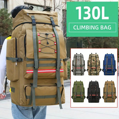 130L Hiking & Camping Backpack - Large Molle Trekking Rucksack for Men, Outdoor Travel & Sports Bag