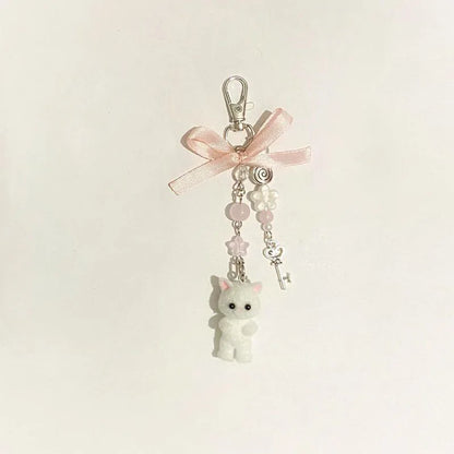 Handmade Furry Cat Keychains – Matching Kitten Y2K Women’s Fashion Accessories