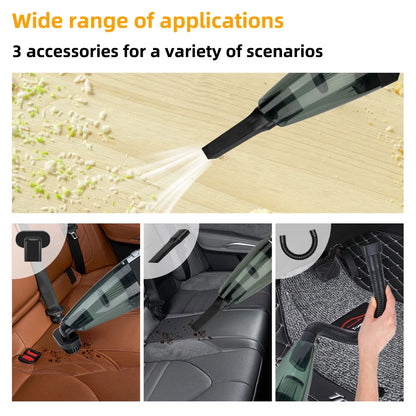 Wireless Handheld Vacuum Cleaner – Powerful Cyclone Suction, Rechargeable Quick-Charge for Car, Home & Pet Hair