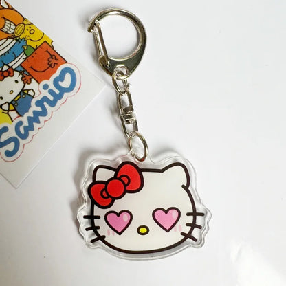Sanrio Hello Kitty Keychain – Cute Anime Cartoon Action Figure for Bags, Cars, Keys & Kids’ Birthday Gifts