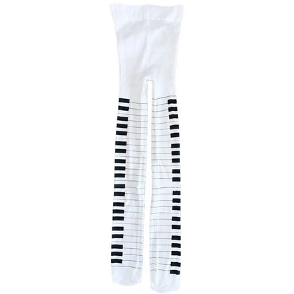 Y2K Graffiti Letter Thigh High Socks - 2000s Emo Harajuku Kawaii Long Socks
