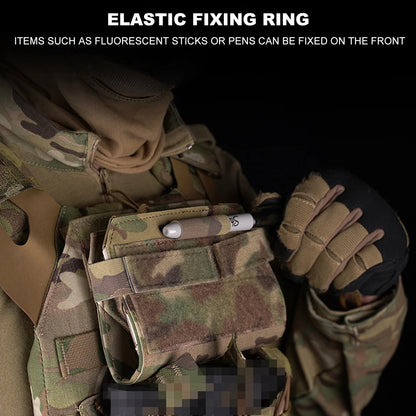 Tactical Admin Phone Pouch MOLLE – Military Hunting Vest Front Panel Map Holder & Utility Carrier Bag for Outdoor Navigation
