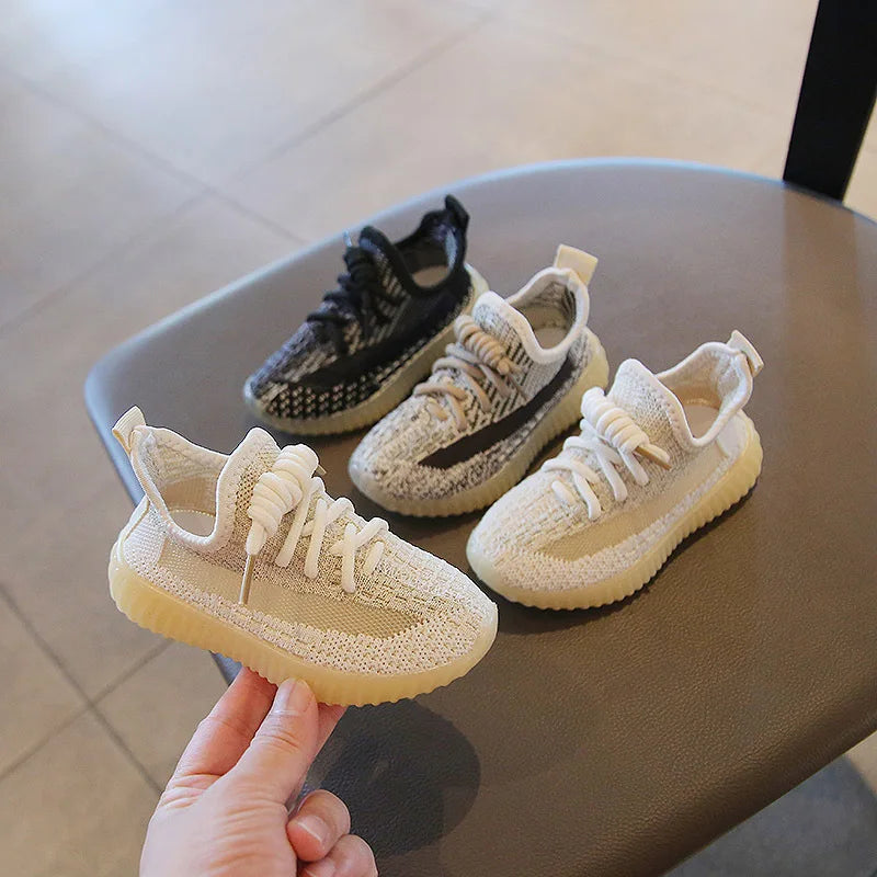 Children's Lightweight Coconut Woven Shoes - Non Slip Rubber Sole Outdoor Sports Mesh Sneakers for Baby Boys & Girls