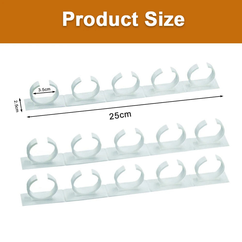 Wall-Mounted Kitchen Storage Rack: Seasoning Jar and Spice Bottle Stand - Simple Bottle Clip Design, 5-Hole Ingredient Holder, 2/4pcs