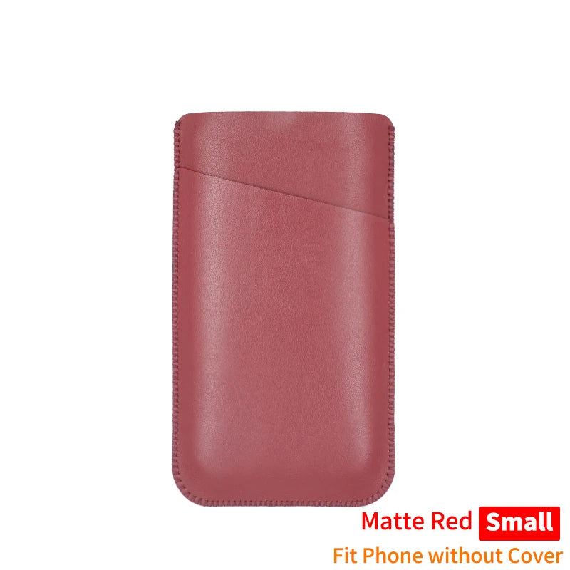 Universal PU Leather Phone Bag - Protective Pocket Wallet Pouch for iPhone 14–17 Pro Max Plus and Samsung Note 20 S21