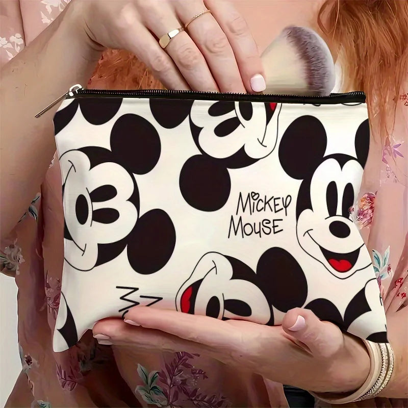 Disney Mickey Mouse Cosmetic Bag – Official Mickey Ear Design Zipper Pouch, Multifunctional Travel Organizer for Jewelry & Makeup Storage, Cute Gift for Women & Birthday Present