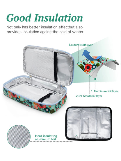 Large Portable Insulin Cooler Bag – Lightweight Durable Travel Cooler for Outdoor Camping and Travel