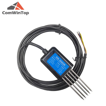 7-in-1 Soil Moisture, Temperature, Humidity, EC, pH & NPK Sensor with RS485, 4-20mA or 0-5V Output