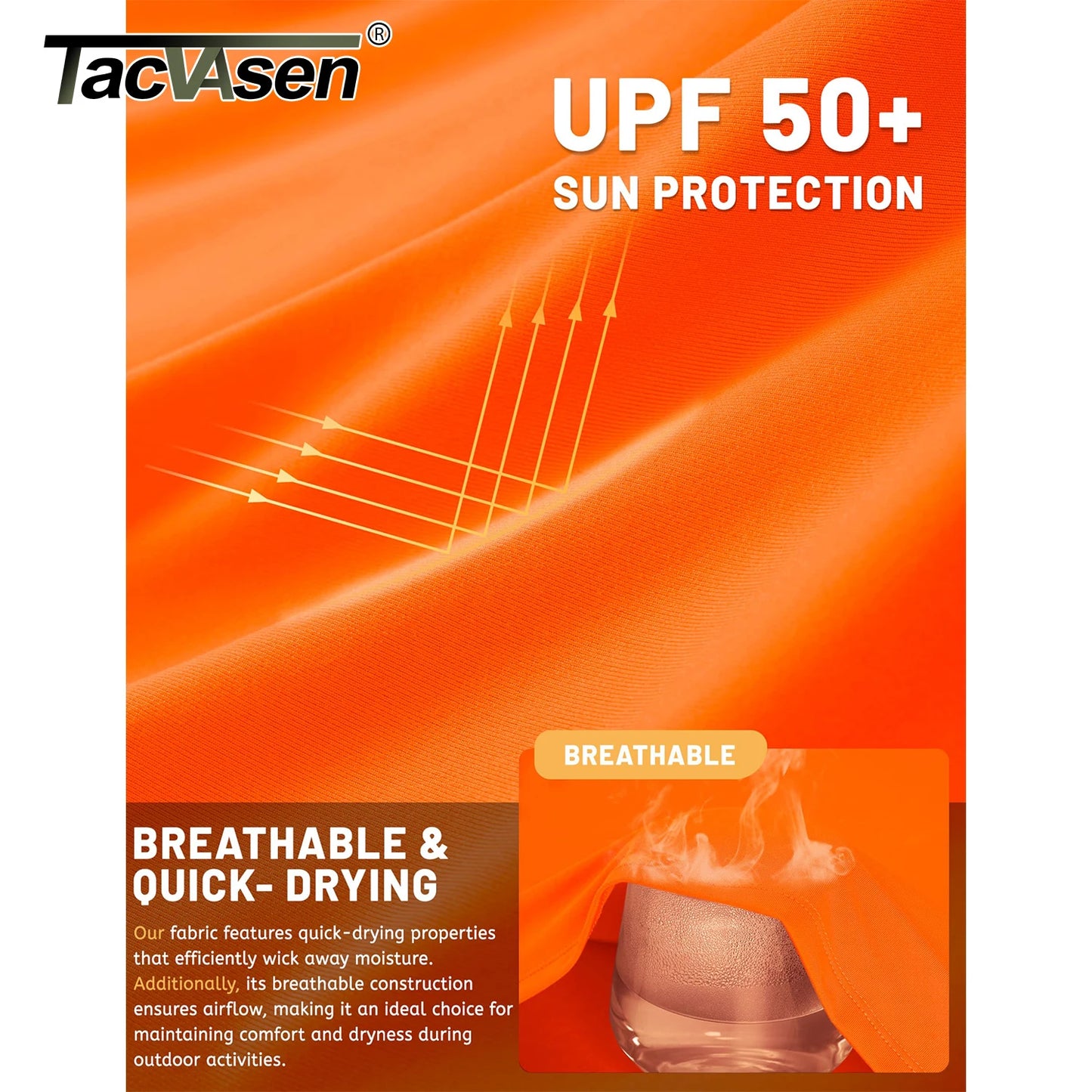 TACVASEN Men's Sun Hoodie Shirt - UPF 50+ Long Sleeve Rash Guard Quick Dry Fishing, Hiking & Swim Protection Top